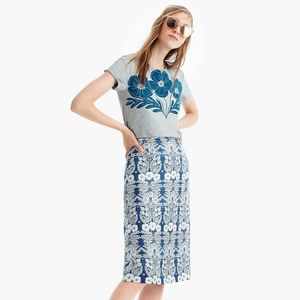 J.Crew X Abigail Borg silk slip skirt